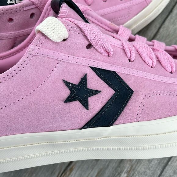 Converse Star Player 76 Black & Pink Suede Sneakers Shoes Size 13 - Picture 6 of 13